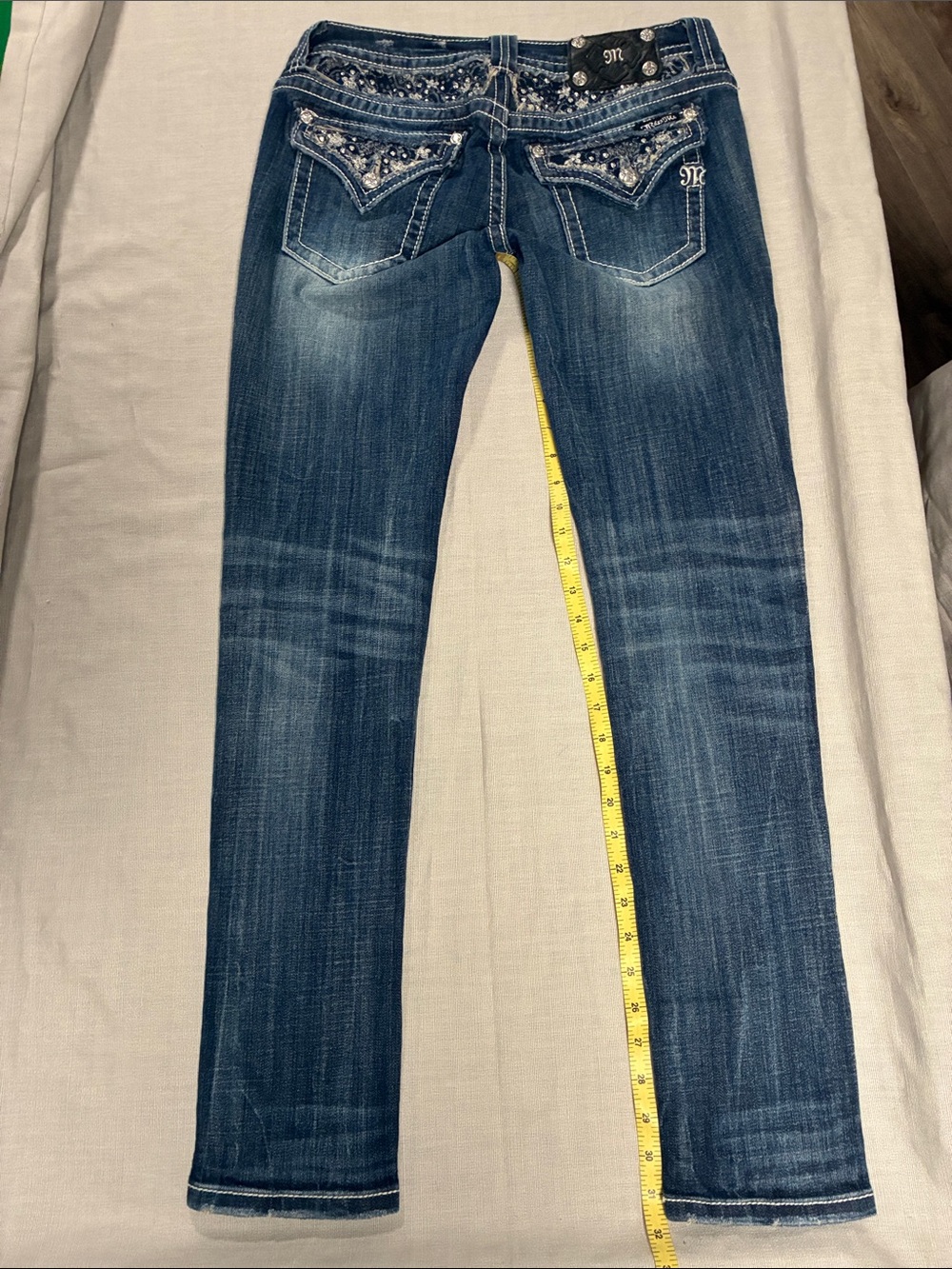 Miss Me Women’s Dark Blue Embellished Skinny Jeans 29/32